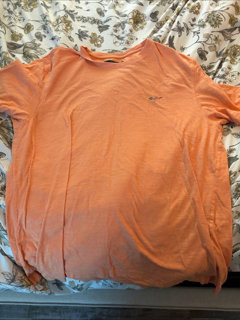 Greg Norman Men's Coral Orange Short-Sleeve Crewneck Shirt